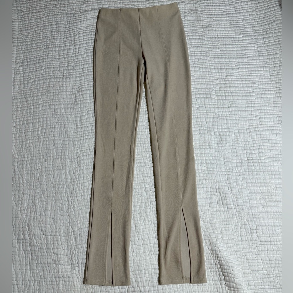 Adika Front Leg Slit High Waisted Pants
